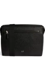 Dunhill Leather Cadogan Messenger Bag In Black