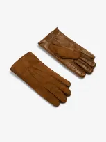 Dunhill Sheepskin Gloves In Brown