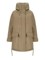 Duno Kaya Camel Reversible Parka In Brown