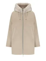 Duno Mayu Beige Hooded Jacket