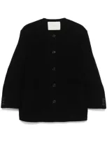 Dunst Collarless Jacket In Black