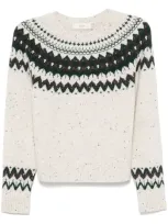 Dunst Pullover Mit Fair-isle-intarsie In Weiss