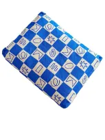 Dusen Dusen Tile Embroidered Dog Bed In Blue