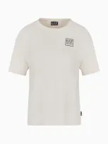 Ea7 Contemporary Sport Cotton Short-sleeved T-shirt In White