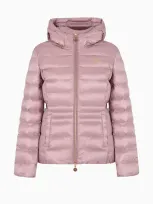 Ea7 Core Lady Nylon Padded Jacket In Pink