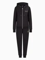 Ea7 Evolution Stretch Viscose-blend Tracksuit In Black