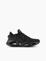 Ea7 Infinity Knit Sneakers In Black