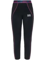 Ea7 Logo Leggings In Black