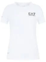 Ea7 Logo-print T-shirt In White