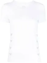 Ea7 Solid Cotton-modal T-shirt In Weiss