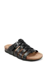 Earth Eresa Sandal In Black Leather