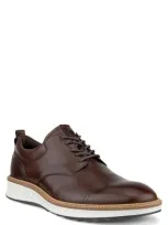 Ecco St.1 Hybrid Cap Toe Derby In Cocoa Brown