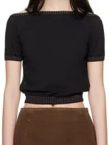 Eckhaus Latta Black Edge T-shirt In Coal