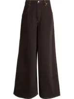 Eckhaus Latta Ultra Wide Leg Jeans In Smudge