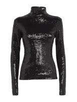 Edeline Lee Long-sleeve Sequinned Top In Black