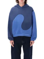 Erl Swirl Hoodie In Blue