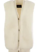 Fabiana Filippi Waistcoat With Shearling In White