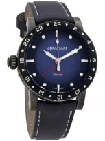 Graham Fortress Gmt Automatic Blue Dial Men's Watch 2fobv.u03a In Black / Blue