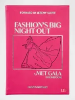 Graphic Image Fashion's Big Night Out: A Met Gala Lookbook Leather-bound Book By Kristen Bateman, Personalized In Pink