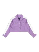 Harmont & Blaine Babies'  Toddler Girl Denim Outerwear Lilac Size 6 Cotton, Elastane In Purple