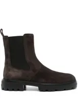 Hogan H673 Chelsea Boots In Brown