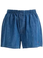 Homme Girls Kids'  Chambray Shorts In Blue