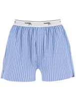 Homme Girls Kids'  Cotton Boxer Shorts In Blue