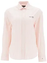 Hommegirls Striped Oxford Shirt For Men In Pink