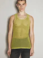 Honey Fucking Dijon X Acne Studios Mesh Tank Top In Green