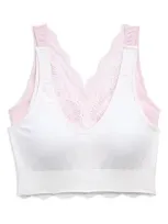 Honeydew Caitlyn Reversible Bralette, Set Of 2 In White/cotton Candy