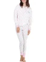 Honeydew Cuddle Crew Pajamas In Ivory Trees