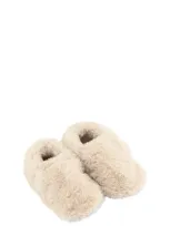 Hopfrög Furry Furry Faux Fur Slipper In Off-white