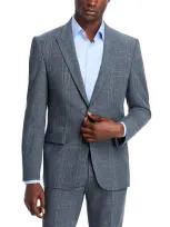 Hugo Arti Plaid Extra Slim Fit Suit Jacket In Dark Blue