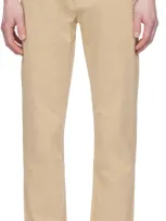 Hugo Beige Slim-fit Trousers In 264-medium Beige