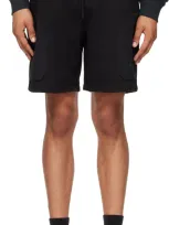 Hugo Black Drawstring Shorts In 001-black