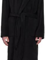 Hugo Black Label Bathrobe In 001-black