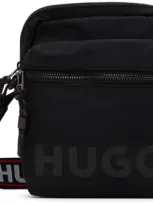 Hugo Black Logo-print Reporter Bag