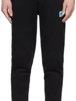 Hugo Black Patch Sweatpants In 009-black