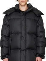 Hugo Black Water-repellent Down Jacket In 001-black