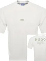 Hugo Blue Nalono T Shirt White