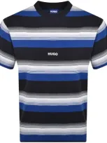 Hugo Blue Nistripo Striped T Shirt Navy