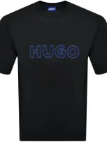 Hugo Blue Nitlogo T Shirt Black