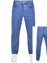 Hugo Blue Straight Fit Jonah Jeans Light Wash Blue