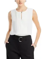 Hugo Boss Banoa Pintuck Top In Open White