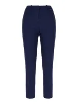 Hugo Boss Blue Stretch Wool Pants In 966