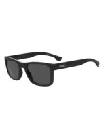 Hugo Boss Boss 55mm Rectangular Sunglasses In Black/ Grey