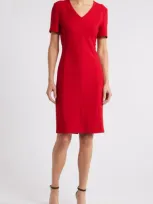 Hugo Boss Boss Damaisa Sheath Dress In Hope