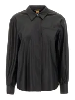 Hugo Boss Black Synthetic Leather Shirt