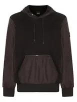 Hugo Boss Panelled Tonal Hoodie In Multi