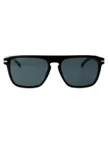 Hugo Boss Boss  Rectangular Frame Sunglasses In Black